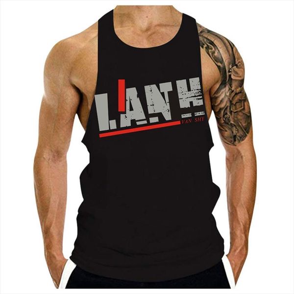 letter print men tank mens fitness muscle sleeveless gym vest clothing bodybuilding tight drying musculation, White;black
letter print men tank mens fitness muscle sleeveless gym vest clothing bodybuilding tight drying musculation, White;black