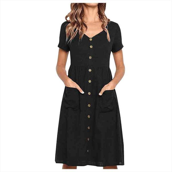 plus size pocket dresses for women womens casual solid color short-sleeve v-neck buttoned a-line dress vestidos mujer, Black;gray
plus size pocket dresses for women womens casual solid color short-sleeve v-neck buttoned a-line dress vestidos mujer, Black;gray