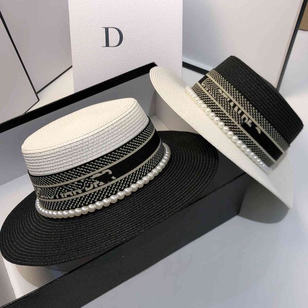 french hepburn color matching flat straw hat outdoor versatile sunshade usa black and white old flower pearl fashion hat girl, Black;white
french hepburn color matching flat straw hat outdoor versatile sunshade usa black and white old flower pearl fashion hat girl, Black;white