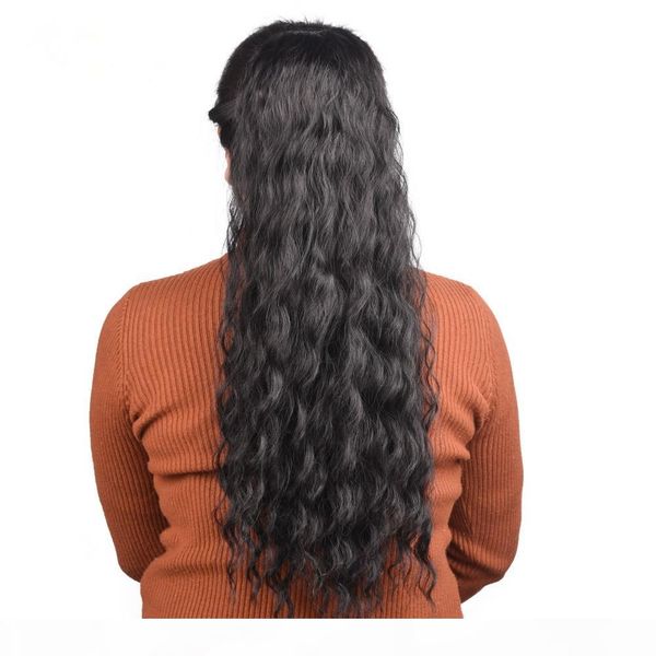 human 140g bouncy curly hair with two combs ponytail extensions long hairpiece multi colors available ing, Black
human 140g bouncy curly hair with two combs ponytail extensions long hairpiece multi colors available ing, Black