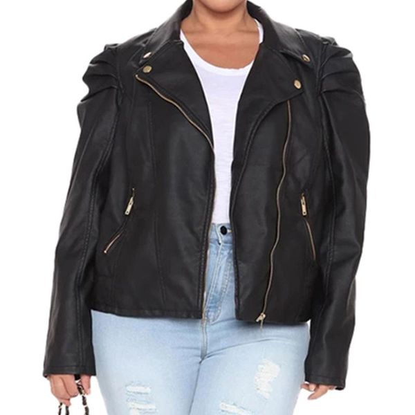 women's leather & faux 5xl plus size coats women puff sleeve vintage jackets female spring winter zipper black pu outwear 30
women's leather & faux 5xl plus size coats women puff sleeve vintage jackets female spring winter zipper black pu outwear 30