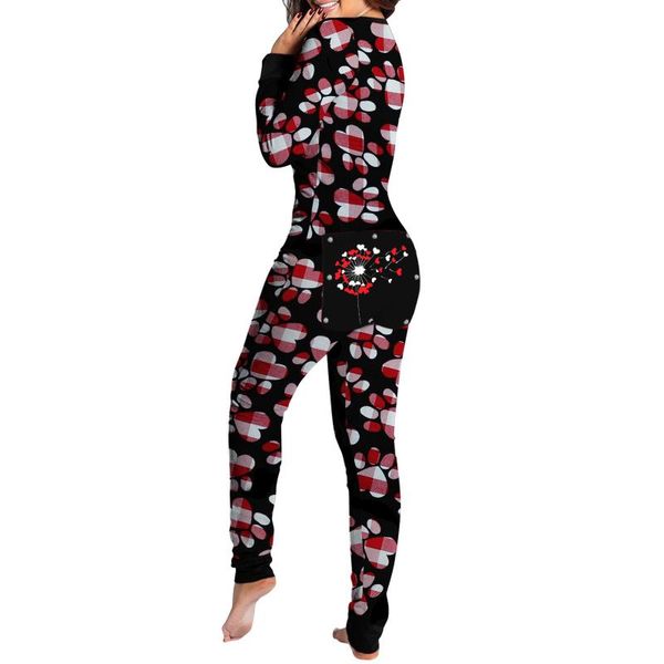 women onesies sleepwear female pajamas plaid print button-down front functional v-neck buttoned flap jumpsuit long nighties women's jum, Black;white
women onesies sleepwear female pajamas plaid print button-down front functional v-neck buttoned flap jumpsuit long nighties women's jum, Black;white