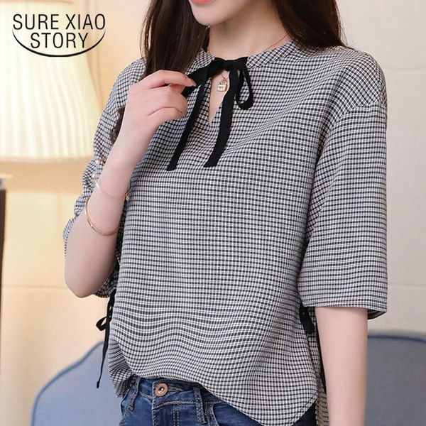 women's blouses & shirts summer sweet plaid women blouse shirt half sleeve v neck slim thin ladies casual clothing blusas 0286 40, White
women's blouses & shirts summer sweet plaid women blouse shirt half sleeve v neck slim thin ladies casual clothing blusas 0286 40, White