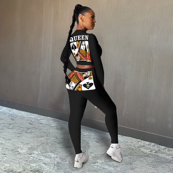 2021 new 2-piece women's sportswear set printed queen belt pants elastic suit l4ti, Gray
2021 new 2-piece women's sportswear set printed queen belt pants elastic suit l4ti, Gray