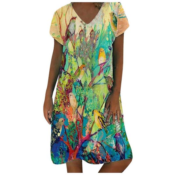 casual dresses women simple basic dress 2021 retro plain summer vintage loose v-neck print short sleeve knee-length, Black;gray
casual dresses women simple basic dress 2021 retro plain summer vintage loose v-neck print short sleeve knee-length, Black;gray