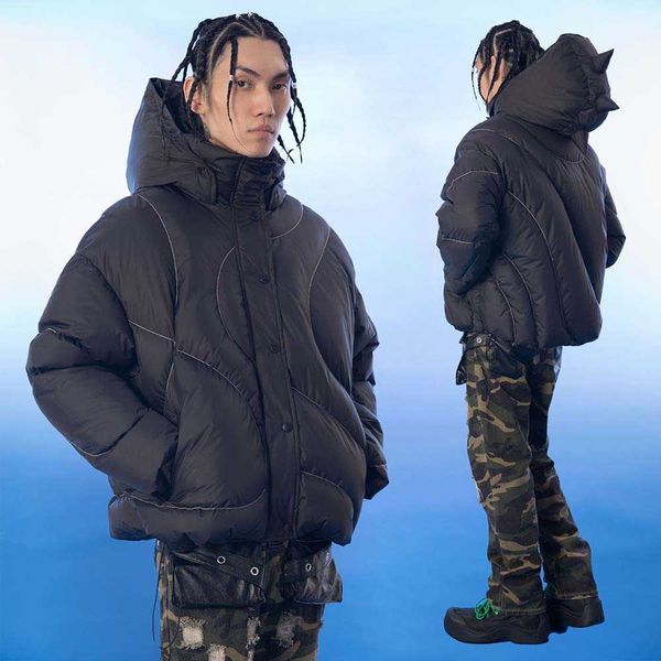 ultimate hip hop jacket with men's hoodie, bubble suit, autumn and winter coat, Black
ultimate hip hop jacket with men's hoodie, bubble suit, autumn and winter coat, Black