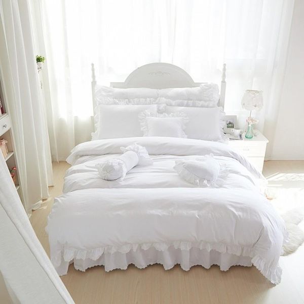 bedding sets korean white ruffle lace princess set luxury wedding egypt cotton duvet cover bed skirt linen bedspread textile home
bedding sets korean white ruffle lace princess set luxury wedding egypt cotton duvet cover bed skirt linen bedspread textile home