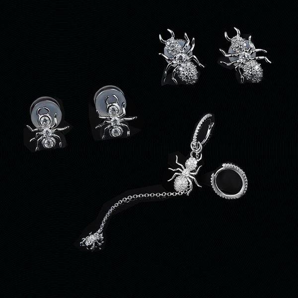 s925 sterling silver ant asymmetric pendant dangle earrings with exaggerated personality hip hop luxury jewelry monaco earring presents birt
s925 sterling silver ant asymmetric pendant dangle earrings with exaggerated personality hip hop luxury jewelry monaco earring presents birt
