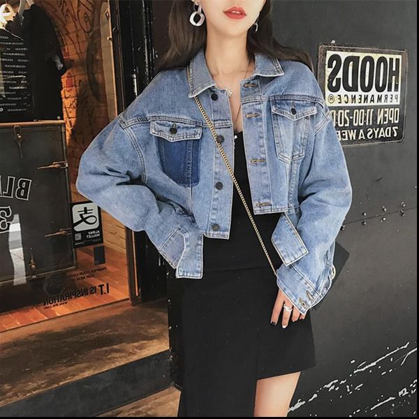 short denim2021 autumn winter jackets women white wash long sleeve vintage casual jean jacket bomber denim coat tattered, Black;brown
short denim2021 autumn winter jackets women white wash long sleeve vintage casual jean jacket bomber denim coat tattered, Black;brown