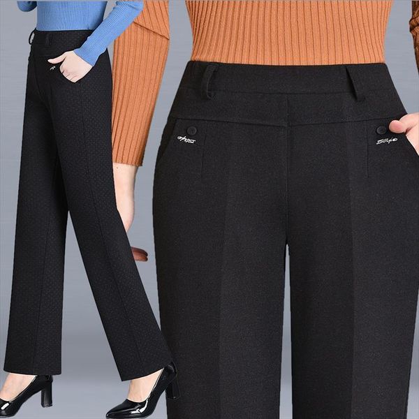 autumn trousers elastic women capris high waist straight leg plus size 5xl casual middle aged elderly female suit, Black;white
autumn trousers elastic women capris high waist straight leg plus size 5xl casual middle aged elderly female suit, Black;white