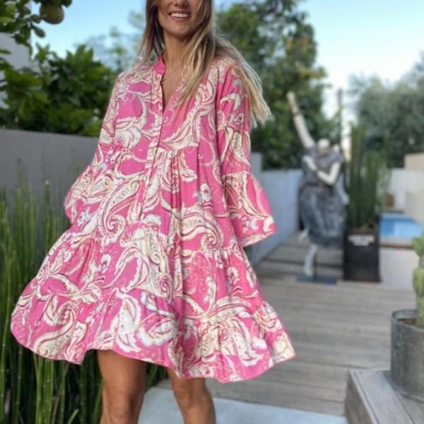 casual dresses boho vintage women dress leisure flared sleeve ethnic printing ruffle loose for beach drop wholesale, Black;gray
casual dresses boho vintage women dress leisure flared sleeve ethnic printing ruffle loose for beach drop wholesale, Black;gray
