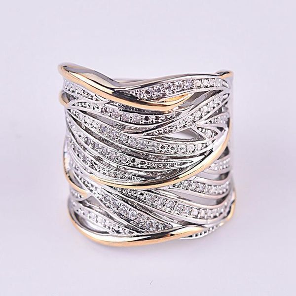 wedding rings fashion multi circles twisted wide rose gold silver color mirco paved clear cz stone women jewelry anel gift, Slivery;golden
wedding rings fashion multi circles twisted wide rose gold silver color mirco paved clear cz stone women jewelry anel gift, Slivery;golden