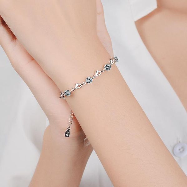 charm bracelets everoyal silver 925 girls jewelry crystal heart bracelet for women bride wedding accessories fashion, Golden;silver
charm bracelets everoyal silver 925 girls jewelry crystal heart bracelet for women bride wedding accessories fashion, Golden;silver