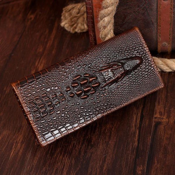wallets high-quality men's fashion first layer oil wax cowhide genuine leather crocodile grain purse card holder pack wallet, Red;black
wallets high-quality men's fashion first layer oil wax cowhide genuine leather crocodile grain purse card holder pack wallet, Red;black