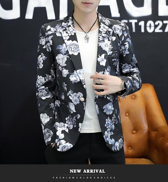 men's suits & blazers casual fashion flower print mens tuxedos male jacket blazer floral men designs, White;black
men's suits & blazers casual fashion flower print mens tuxedos male jacket blazer floral men designs, White;black