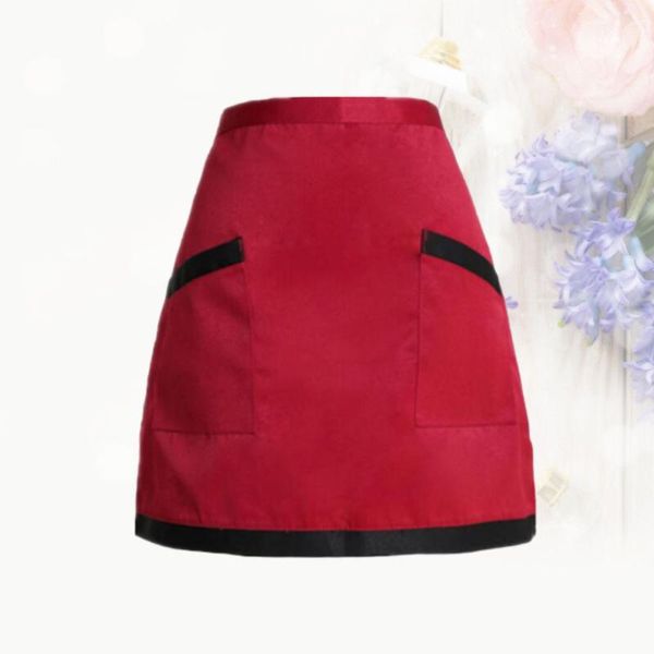 half-length working apron waist apron short serving aprons with pockets waiter workwear size(red and black rim )
half-length working apron waist apron short serving aprons with pockets waiter workwear size(red and black rim )