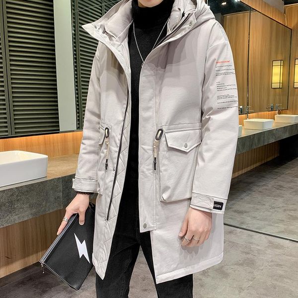 winter men's down coats hooded medium length thicken wind-proof warm outdoor climbing casual quality male parka, Black
winter men's down coats hooded medium length thicken wind-proof warm outdoor climbing casual quality male parka, Black