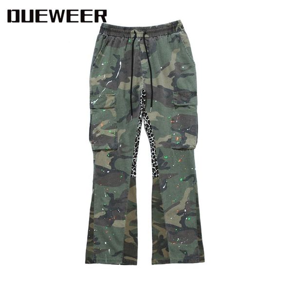dueweer hip hop leopard stitching flared trousers fashion splash ink camouflage cargo streetwear mens camouflage flare pants, Black
dueweer hip hop leopard stitching flared trousers fashion splash ink camouflage cargo streetwear mens camouflage flare pants, Black