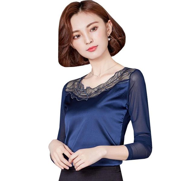 women's blouses & shirts women blouse autumn mesh patchwork lace shirt female slim casual long sleeve embroidery blusas plus size, White
women's blouses & shirts women blouse autumn mesh patchwork lace shirt female slim casual long sleeve embroidery blusas plus size, White