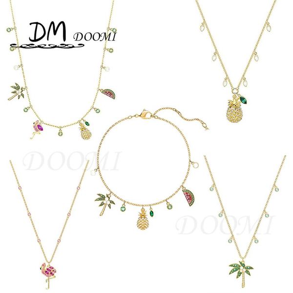 chains swa fashion jewelry tropical style necklace flamingo, pineapple, tree planting series romantic gift for women, Silver
chains swa fashion jewelry tropical style necklace flamingo, pineapple, tree planting series romantic gift for women, Silver