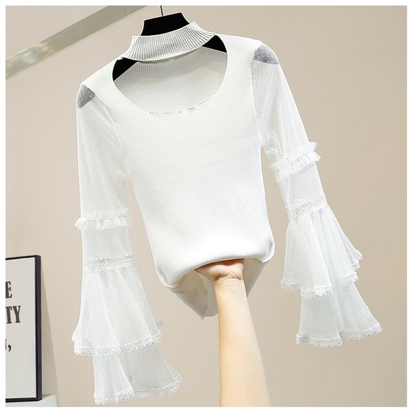 perspective mode hollow sleeve horn thin collar female mesh sweater 2021 lady chic all-match s jumper pull 55xw, White;black
perspective mode hollow sleeve horn thin collar female mesh sweater 2021 lady chic all-match s jumper pull 55xw, White;black