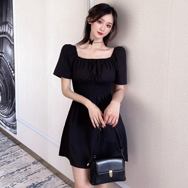 casual dresses women korean puff sleeve solid color sweet short sleeves ladies summer vestidos femme vestido de mujer, Black;gray
casual dresses women korean puff sleeve solid color sweet short sleeves ladies summer vestidos femme vestido de mujer, Black;gray
