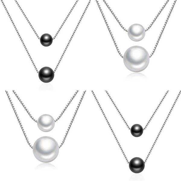 natural pearl multi layered necklaces women 925 sterling silver chians white gray round oysters pearl pendant jewelry
natural pearl multi layered necklaces women 925 sterling silver chians white gray round oysters pearl pendant jewelry