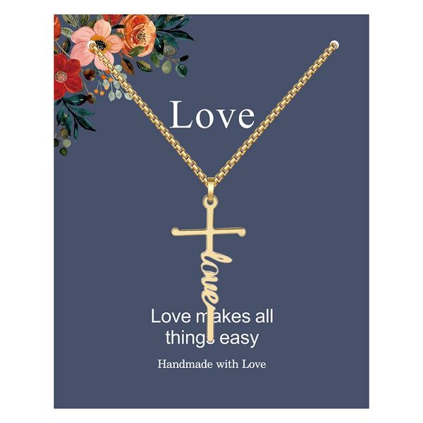 letter necklaces for women girls 18k gold love cross pendants necklace fashion jewelry valentines day gifts, Silver
letter necklaces for women girls 18k gold love cross pendants necklace fashion jewelry valentines day gifts, Silver
