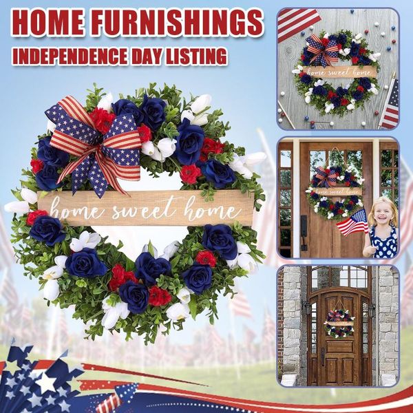 decorative flowers & wreaths independence day wreath artificial peony flower patriotic door with green leaves for front wedding
decorative flowers & wreaths independence day wreath artificial peony flower patriotic door with green leaves for front wedding