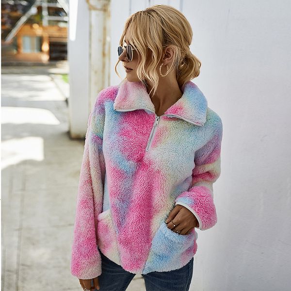 2021 new colour tie dye print winter plush sweatshirts hoodies women casual turn-down collar zipper thicken warm long sleeve pullover 91, Black
2021 new colour tie dye print winter plush sweatshirts hoodies women casual turn-down collar zipper thicken warm long sleeve pullover 91, Black
