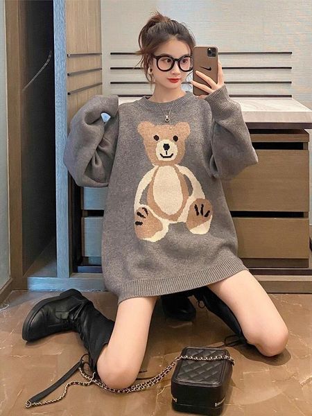 han edition of autumn women sweaters fund languid is lazy on female loose outside the wind in cartoon bear long, White;black
han edition of autumn women sweaters fund languid is lazy on female loose outside the wind in cartoon bear long, White;black
