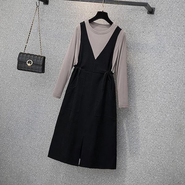 casual dresses 4xl plus size women loose patchwork autumn dress winter 2021 long sleeve o neck vintage fake two vestido, Black;gray
casual dresses 4xl plus size women loose patchwork autumn dress winter 2021 long sleeve o neck vintage fake two vestido, Black;gray