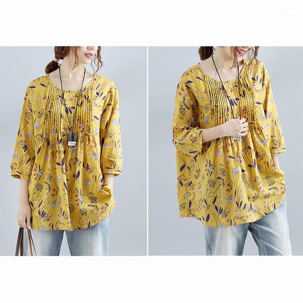 women's blouses & shirts missky women summer blouse three quarter sleeve round collar loose large size delicate printing thin long shir, White
women's blouses & shirts missky women summer blouse three quarter sleeve round collar loose large size delicate printing thin long shir, White