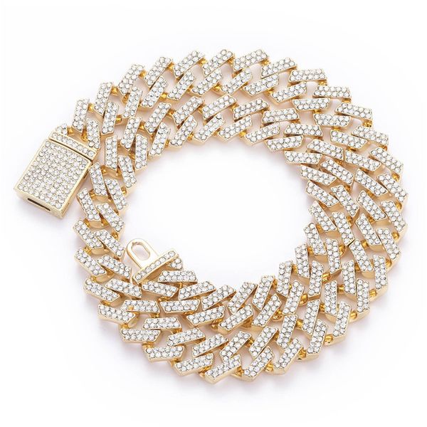 iced out chain men jewelry hip hop new micro pave rhinstone 15mm cuban link chains big heavy chunky necklace, Silver
iced out chain men jewelry hip hop new micro pave rhinstone 15mm cuban link chains big heavy chunky necklace, Silver