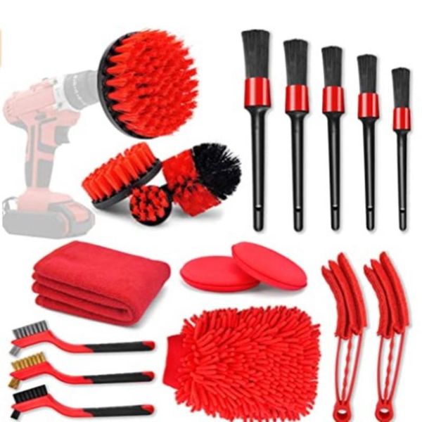 car sponge 18pcs/set cleaning brushes power scrubber drill brush for leather air vents rim dirt dust clean tools 
car sponge 18pcs/set cleaning brushes power scrubber drill brush for leather air vents rim dirt dust clean tools