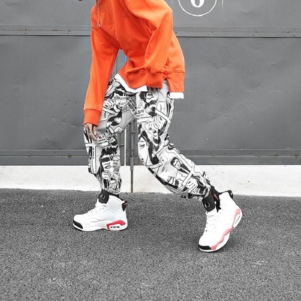 men's pants hip hop harem baggy printing joggers fashion loose cotton streetwear hip-hop dances manly gout pant mbcf, Black
men's pants hip hop harem baggy printing joggers fashion loose cotton streetwear hip-hop dances manly gout pant mbcf, Black