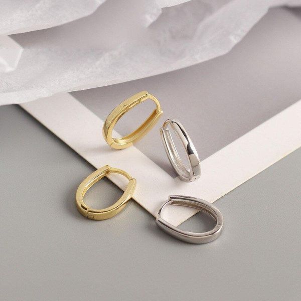hoop & huggie a00655 jazaz minimalist real 925 sterling silver geometric thick oval earrings for women punk hip hop fashion jewelry gift, Golden;silver
hoop & huggie a00655 jazaz minimalist real 925 sterling silver geometric thick oval earrings for women punk hip hop fashion jewelry gift, Golden;silver