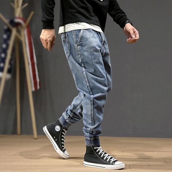 men's jeans street style fashion retro loose fit casual denim cargo pants overalls hip hop jogger wide leg trousers, Blue
men's jeans street style fashion retro loose fit casual denim cargo pants overalls hip hop jogger wide leg trousers, Blue