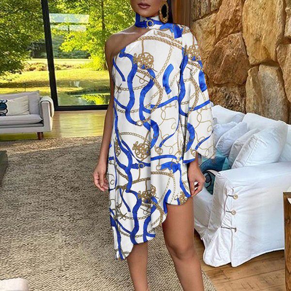 plus size dress apparel women fashion choker peacock print one shoulder irregular ruffled hem dress for 2021 women clothing, Black;gray
plus size dress apparel women fashion choker peacock print one shoulder irregular ruffled hem dress for 2021 women clothing, Black;gray