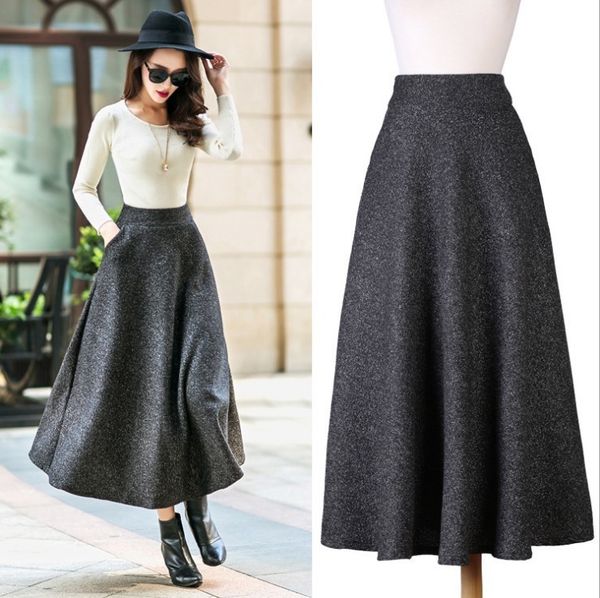 autumn winter 2021 celebriti temperament high waist slim elegant half length with large hem and thickened a-line skirt, Black
autumn winter 2021 celebriti temperament high waist slim elegant half length with large hem and thickened a-line skirt, Black