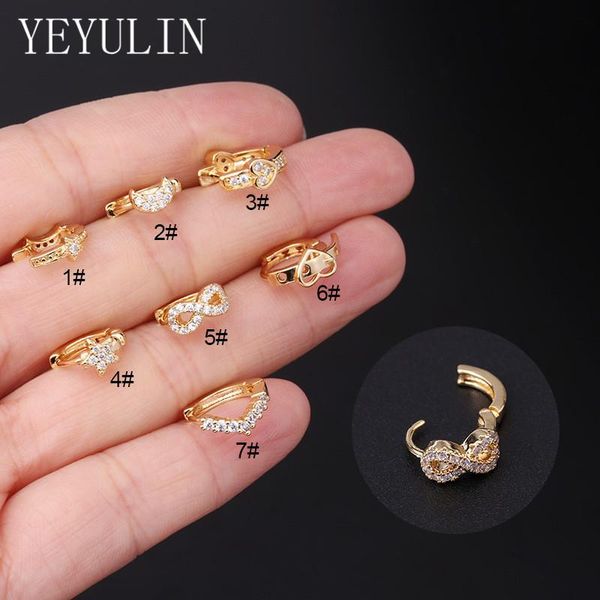 hoop & huggie 1pcs cz star moon stud earring for women piercing ear cuff circle earrings clip earcuff crystal jewelry gi, Golden;silver
hoop & huggie 1pcs cz star moon stud earring for women piercing ear cuff circle earrings clip earcuff crystal jewelry gi, Golden;silver