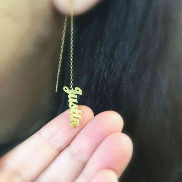 sherman custom name linear threader earrings long tassel dangling letter female stainless steel jewelry, Golden;silver
sherman custom name linear threader earrings long tassel dangling letter female stainless steel jewelry, Golden;silver