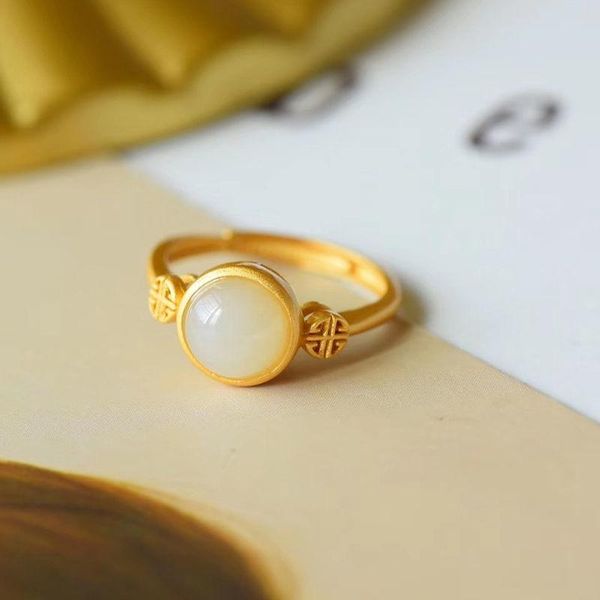 cluster rings natural hetian white jade ring s925 sterling silver inlaid gilding craft open mouth support identification long-lasting color, Golden;silver
cluster rings natural hetian white jade ring s925 sterling silver inlaid gilding craft open mouth support identification long-lasting color, Golden;silver