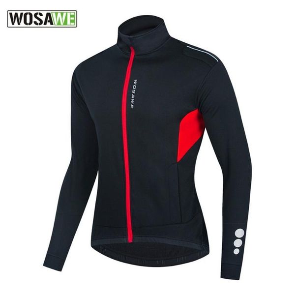 racing jackets wosawe men cycling jersey winter thermal fleece clothing windbreaker waterproof windproof reflective jacket sportswear, Black;red
racing jackets wosawe men cycling jersey winter thermal fleece clothing windbreaker waterproof windproof reflective jacket sportswear, Black;red