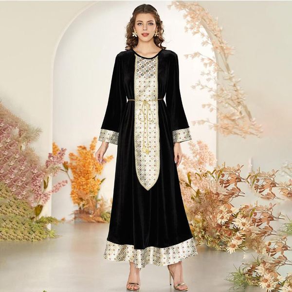 ethnic clothing muslim dress women's embroidery elegant golden jacquard long skirt black slim velvet abaya dubai dresses, Red
ethnic clothing muslim dress women's embroidery elegant golden jacquard long skirt black slim velvet abaya dubai dresses, Red