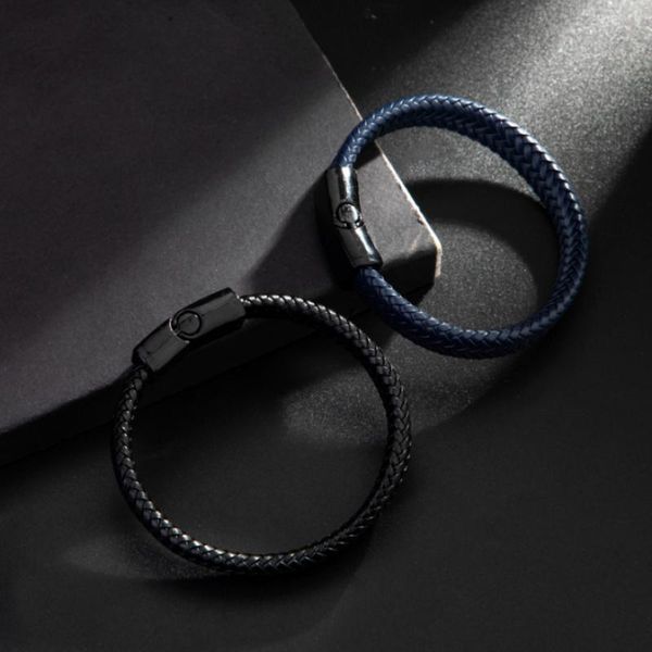 bangle fashion punk black blue braided leather 18.5cm20cm22cmmagnetic clasp bracelet for men jewelry
bangle fashion punk black blue braided leather 18.5cm20cm22cmmagnetic clasp bracelet for men jewelry