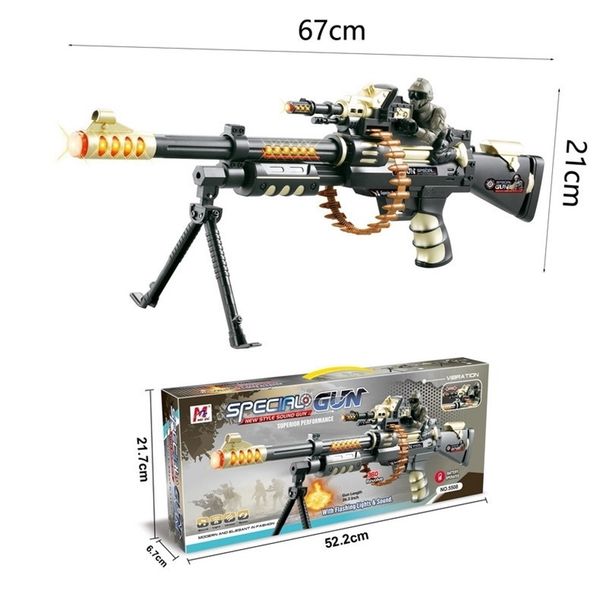 boys' toy simulation submachine children's flash eight tone electric gun with music sound light
boys' toy simulation submachine children's flash eight tone electric gun with music sound light
