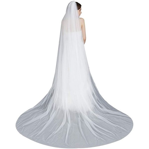wedding bridal veil with comb 1 layer pencil edge cathedral length 118 inches (approximately 27.9 cm), Black
wedding bridal veil with comb 1 layer pencil edge cathedral length 118 inches (approximately 27.9 cm), Black