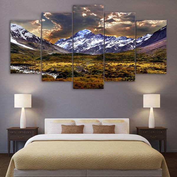 other home decor painting canvas wall art picture 5 pieces sky ice mountain grassland natural landscape for living room poster frame
other home decor painting canvas wall art picture 5 pieces sky ice mountain grassland natural landscape for living room poster frame
