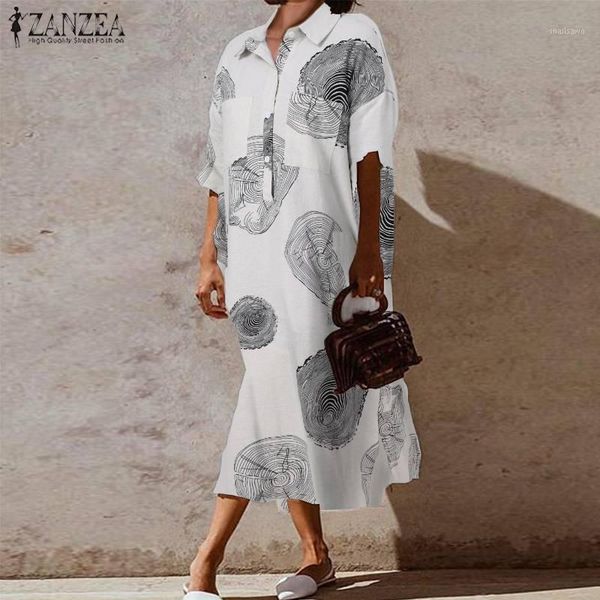 retro printshirt dress women's autumn sundress zanzea 2021 casual long sleeve lapel midi vestidos female button robe oversized dresses, Black;gray
retro printshirt dress women's autumn sundress zanzea 2021 casual long sleeve lapel midi vestidos female button robe oversized dresses, Black;gray